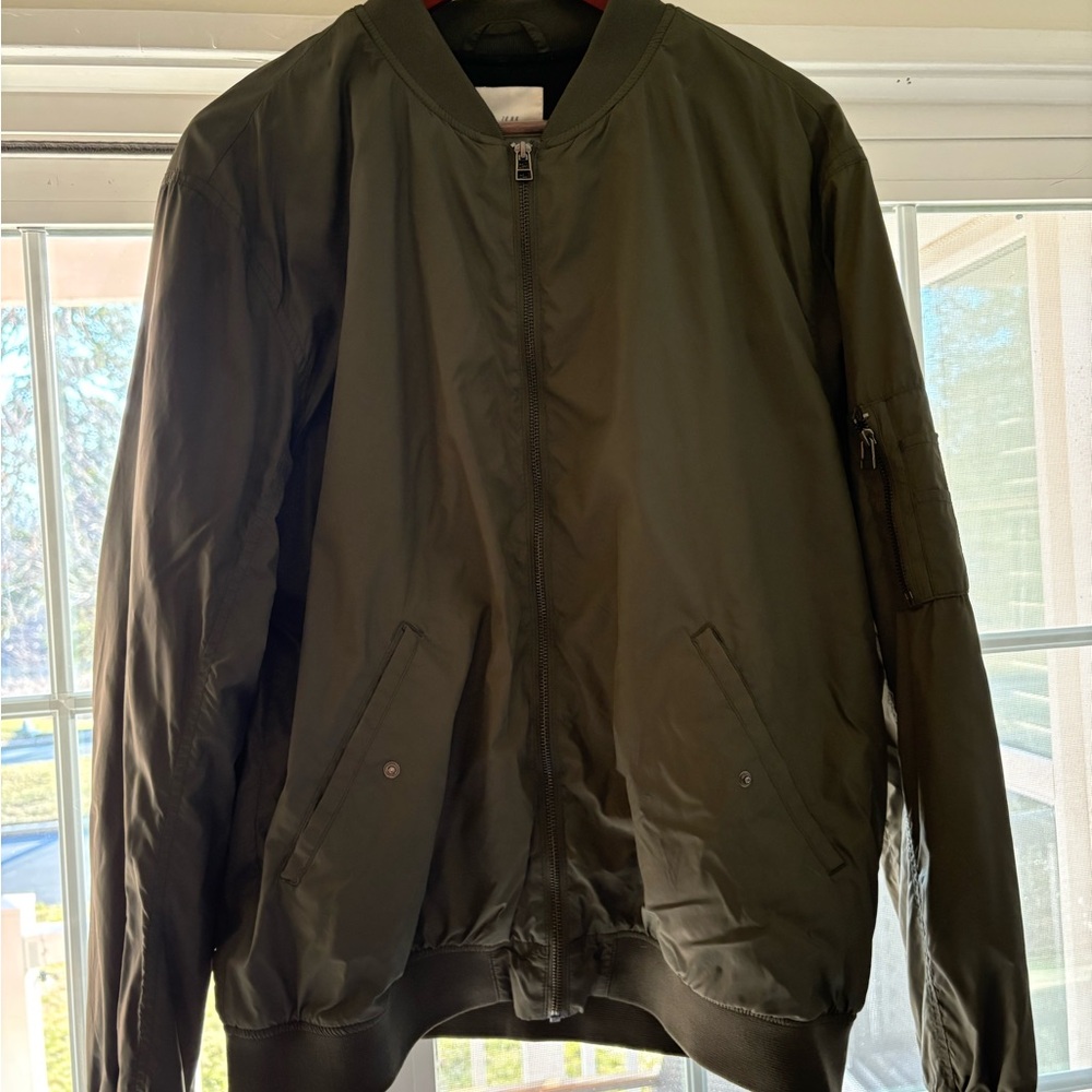 Men's H&M Olive Bomber Jacket